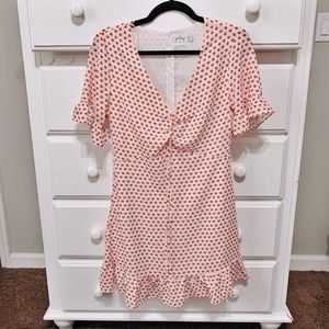 Princess Polly "Heart" Ruffle Mini Dress